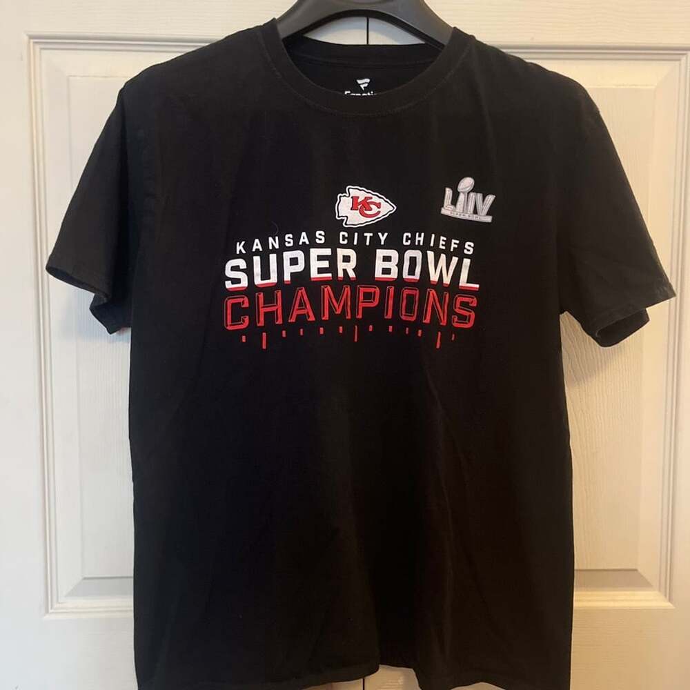 Fanatics Kansas City Chiefs Super Bowl LIV T-Shirt Size L Black Champions